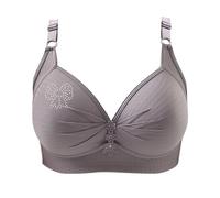 Angxiwan Todays Offers Special Deals Non Wired Bras for Women Super Comfot Padded Bra Fashion Rhinestones Print Adjustable Strap Bralette High Impact Support Full Todays Deals of The Day