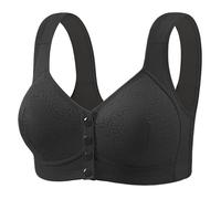 Angxiwan Todays Offers Special Deals Prime Deals Front Fastening Bras for Women UK Fashion Daisy Lace Print Bralette Super Comfort Wide Strap Underwear Full Coverage High Today Deals of The Day