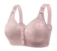 Angxiwan Todays Offers Special Deals Prime Deals Front Fastening Bras for Women UK Fashion Daisy Lace Print Bralette Super Comfort Wide Strap Underwear Full Coverage High Today Deals of The Day