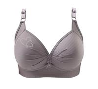 Angxiwan Todays Offers Special Deals Prime Deals Non Wired Bras for Women Super Comfot Padded Bra Fashion Rhinestones Print Adjustable Strap Bralette High Impact Support Full Todays Deals of The Day
