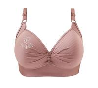Angxiwan Todays Offers Special Deals Prime Deals Non Wired Bras for Women Super Comfot Padded Bra Fashion Rhinestones Print Adjustable Strap Bralette High Impact Support Full