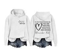 Angxiwan Top Selling Items Hoodies for Women UK Fashion Backprint Long Sleeve Sweatshirt,To The Person Behind Me Hoodie Dear Person Behind Me Hoodie You Christmas Jumper Sale Clearance