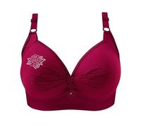 Angxiwan Top Selling Items Non Wired Bras for Women Super Comfot Padded Bra Fashion Rhinestones Print Adjustable Strap Bralette High Impact Support Full Bargains of The Day Sale