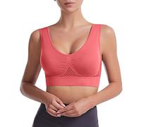 Angxiwan Try Before You Buy Womens Sports Bras Women Full Coverage Activewear Bra Super Comfort Push up Bralette Breathable Wide Strap Crop Tops Vest Seamless Sale Clearance Women