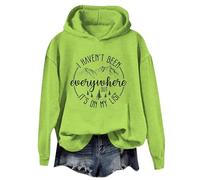 Angxiwan Tunic Tops for Women UK I Haven'T Been Everywhere But 'S My List Funny Graphic Shirts Lightweight Sweatshirt Shirt Apparel T Shirt Loose Tops Gypsy for Women Christmas Womens t Shirts Green