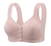 Angxiwan Warehouse Clearance Bargains Sale Front Fastening Bras for Women UK Fashion Daisy Lace Print Bralette Super Comfort Wide Strap Underwear Full Coverage High Todays