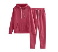 Angxiwan Warehouse Clearance Bargains Sale Womens Two Piece Full Set Tracksuit With Pocket Long Sleeve Oversized Hooded Sweatshirt Pullover Drawstrings Wide Leg Late Deals of The Day