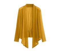 Angxiwan Warehouse Deals Clearance Lightweight Jackets for Women UK Women's Long Sleeve Ice Silk Knit Skirt V Neck Cardigan Womens Lightweight Cardigans Sale Clearance Delivery Yellow