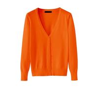 Angxiwan Warehouse Deals Clearance Returns Crochet Cardigans for Women Women's Lightweight V Neck Cardigan Sweater (Available in Plus Size) Womens Lightweight Lightning Deals of The Day Orange