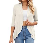 Angxiwan Warehouse Deals Clearance Returns Ladies Lightweight Jackets Ladies Fashion Casual Solid Color Three Quarter Sleeve Sleeve Cardigan Short Small Coat Lightning Deals of Day