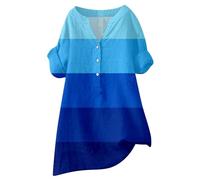 Angxiwan Warehouse Deals Clearance Returns Oversized Tops for Women UK Loose Button Shirt Top Stand Solid Color Medium Sleeve Collar Casual Women's Shirt Women's Today 2024 Wine