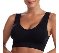Angxiwan Warehouse Deals Clearance Returns Sports Bras Women Full Coverage Activewear Bra Super Comfort Push up Bralette Breathable Wide Strap Crop Tops Vest Seamless Present for Elderly Lady