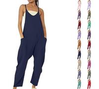 Angxiwan Wedding Jumpsuits Women Plus Size Dungarees for Women UK Wide Leg Jumpsuit with Pocket Loose Fit Playsuits Summer Romper Overalls Casual Loose Baggy Pocket Offers of The Day for