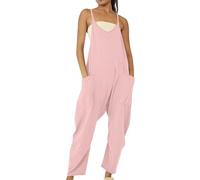 Angxiwan Wedding Jumpsuits Women Plus Size Dungarees for Women UK Wide Leg Jumpsuit with Pocket Loose Fit Playsuits Summer Romper Overalls Casual Loose Baggy Pocket Warehouse Deals Clearance Fishing