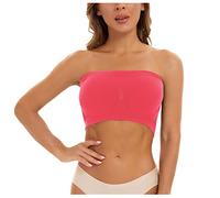 Angxiwan Women Strapless Bandeau Bras Comfort Stretch Bralette Non-Padded/Removable Padded Basic Layer Tube Top Bra S-3XL