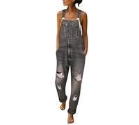 Angxiwan Womens Jumpsuits Jumpsuits for Women Women Ripped Adjustable Denim Bib Overalls Jeans Pants Plus Size Dungarees Bib And Brace Overalls ladies linen shorts