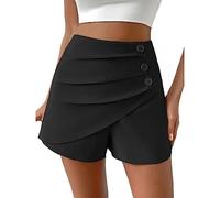 Angxiwan Women's Summer Trousers UK Women's Relaxed Fit High Waist Casual 2023 Sports Outdoor Summer Shorts Ladies Shorts Size S Black