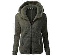 Angxiwan womens winter jackets Zip up Hoodie Women Warm Fleece Jacket With Pockets Cosy Long Sleeve Sherpa Teddy Hoodies Lightweight Autumn Winter Jackets for Cold Weather womens hoodies size 16
