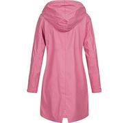 Angxiwan Yellow Raincoat Womens Waterproof Jacket Women with Pockets Lightweight Full Zipper Long Rain Coats Drawstring Plus Size Hooded Jackets Outdoor Windproof Ladies Black Rain Jacket