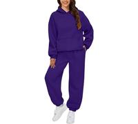 Angxiwan Your Order Today's Deals of The Day Tracksuit Full Sets for Women Uk 2 Piece Co Ord Sets Outfits Hoodie And Sweatpants Jogger Set Ladies Gym Activewear Warehouse Deals Clearance Returns