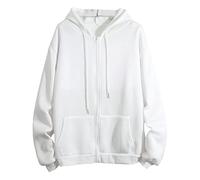 Angxiwan Your Orders Deal of The Day Buy Again Full Zip Hoodies for Women UK Oversized Long Sleeve Sweatshirts Casual Plus Size Drawstring Hooded Sweatshirt With Pockets Woman Clothes Clearance UK