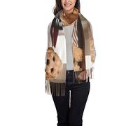 ANGYANG Scarf Cockapoo Beige Curly Dogs Pets Dogs Womens Large Soft Cashmere Feel Shawls Wraps Light Stole 192x75 cm