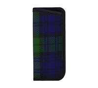 ANGYANG Soft Eyeglasses Bag Black Watch Tartan Plaid Anti-Scratch Spectacles Sleeve Portable Eyewear Case Neoprene Sunglasses Case