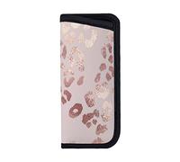 ANGYANG Soft Eyeglasses Bag Leopard Skin Rose Gold Texture With Foil Effect Anti-Scratch Spectacles Sleeve Portable Eyewear Case Neoprene Sunglasses Case