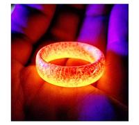 Angyape Venus Orb Ring for Men, Luminous Glow Rings Glowing in the Dark Rings Cute Simple Glow Resin Rings Aesthetic for Women Jewelry Gifts, 9 UK, Resin, No Gemstone