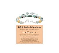Angyape Wave Bracelet For Women,Encouragement Inspirational Bracelets Life Is Tough But So Are You Bracelet Cheer Up Get Well Gifts Feel Better Jewelry Gift For Friends, L, Stone, no gemstone