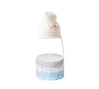 ANGYGH 1PC Top 5.9'' High 5.9'' Base 7.87'' White Cake Stand Modern Pedestal Floating Cake Stands Cupcake Dessert Table Display for Wedding Valentine's Day Birthday Party Cake Decorations