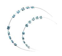 Angzhili 1 Pack Temporary Tooth Decoration with Metal Wires,Metal Bracket and Orthodontic Ligature Ties,Practice Props for Dental Students(blue)