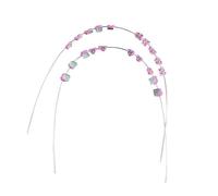 Angzhili 1 Pack Temporary Tooth Decoration with Metal Wires,Metal Bracket and Orthodontic Ligature Ties,Practice Props for Dental Students (Pink)