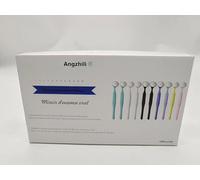 Angzhili 10Pcs/Box Colorful Anti-Fog Mouth Mirror,Examination Reflectors Mirror with Plastic Handle(Double Sided)