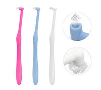 Angzhili Interspace Toothbrush for Teeth Detail Cleaning and Braces Clean Soft and Compact Trim Tooth Toothbrush Rose Red, Blue, White