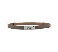 ANHAISHUILV Women's Skinny Leather Belt with Adjustable Silver Turn-Lock Buckle - Ideal for Dresses, Jeans, and Coats, Black, Elephant Grey / Silver, Standard