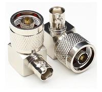 ANHAN BNC Female to N Male Right Angle Adapter RF Coax Coaxial Connector 2Packs