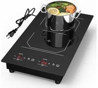 ANHANE Induction Hob,2 Burner Portable Plug-In Hob with 3000W Power | Portable Stove with 9 Power Levels, Child Lock, Touch Controls & Timer Induction Cooker for Kitchens, Apartments, RVs
