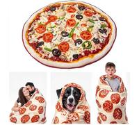 ANHATUIV 100cm Custom Blanket Personalised Photo Blanket Customised Blankets With Pictures Pizza Blankets Round Food Throw Burrito Tortilla Throw Wrap Beach Towel Carpet Rug Picnic Soft Plush Cloak