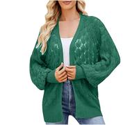 ANHATUIV Cardigans for Women Uk Women Y2K Knitted Sweaters Elegant Hollow Tops Casual Crochet Long Sleeve Cardigan Spring Fall Oversized Knit Coat Jacket Aesthetic Work Office XL