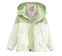 ANHATUIV Child 3 In 1 Coat,Age 4-15,Sherpa Fleece Line,High Collar Windproof,Hooded Windbreak,Winter Warm Parka,Boys for Girls,Multipocket Outerwear