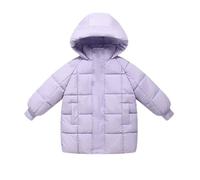 ANHATUIV Kids Longline Padded Coat,Hooded Windbreak,Stretch Cuffs,Full Zip,Relaxed Fit,Winter Parka,Utility Pockets,soft，Classic Down Coat for Girls Boys