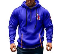 ANHATUIV Mens 1/4 Zip Pullover Hoodie Hoodies for Men Quarter Zip Pullover Tactical Sweatshirt Union Jack Colour Desert Storm Pullover Vintage Long Sleeve Casual Fashion Hoodie with Pockets 3XL