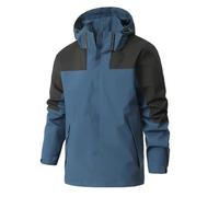 ANHATUIV Men's Lightweight Waterproof Jacket Windproof Rain Coats Pack Away Hooded Solid Color Long Sleeve Casual Jackets Windbreaker for Camping Fishing Running Cycling