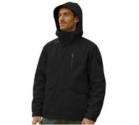ANHATUIV Rain Coats for Men Outdoor Waterproof Jackets Full Zip Long Sleeve Coat with Detachable Hood Windproof Overcoat with Pockets Work Office Jacket for Camping Outdoor Mountain