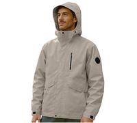 ANHATUIV Rain Coats for Men Outdoor Waterproof Jackets Full Zip Long Sleeve Coat with Detachable Hood Windproof Overcoat with Pockets Work Office Jacket for Camping Outdoor Mountain