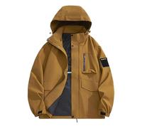 ANHATUIV Rain Coats for Men Waterproof Jacket Breathable Men's Waterproof Hardshell Jacket Raincoat Full Zip Up Long Sleeve Overcoat Solid Color Lightweight Rain Jackets for Camping Outdoor Mountain