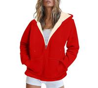 ANHATUIV Women Fleece Jacket Women'S Hoodies Thick Outerwear Winter Warm Fleece Lined Zip Up Jacket Coat for Women Plus Size Women'S Casual Jackets for Walking Hiking Clearance