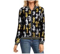 ANHATUIV Women’s Sequin Jackets Women’s Metallic Festival Outfit Jacket Sequin Top Lightweight Zip Up Stylish Jacket Short Blazer Casual Coat for Party Club Clubwear Festival Wear