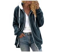 ANHATUIV Womens Hoodies Teddy Fleece Hoodies Zip Up Oversized Double Fuzzy Fluffy Jacket Winter Stylish Cardigan With Pockets Warm Coats Plush Cardigan Plus Size Thickened Coats Casual Overcoat M